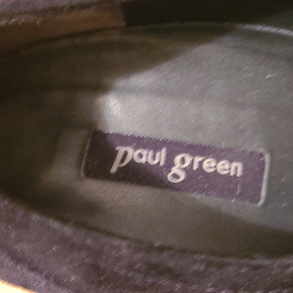 Paul Green Black Suede Slip on Shoes - Picture 3 of 5